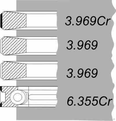 RI033   комплект поршневих кілець  CUMMINS NH220 Q130,18MM (AR 12098) 3,5TCR 3,8T 3,8T 6CR  NH220 (AR 12098)