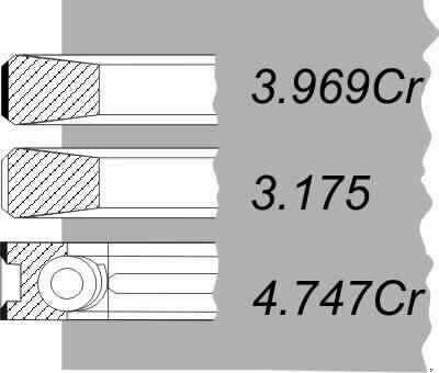 RI034   комплект поршневих кілець  CUMMINS NH350 Q139,7MM (3804500) 2,88TCR 3,83TCR 4,75CR
