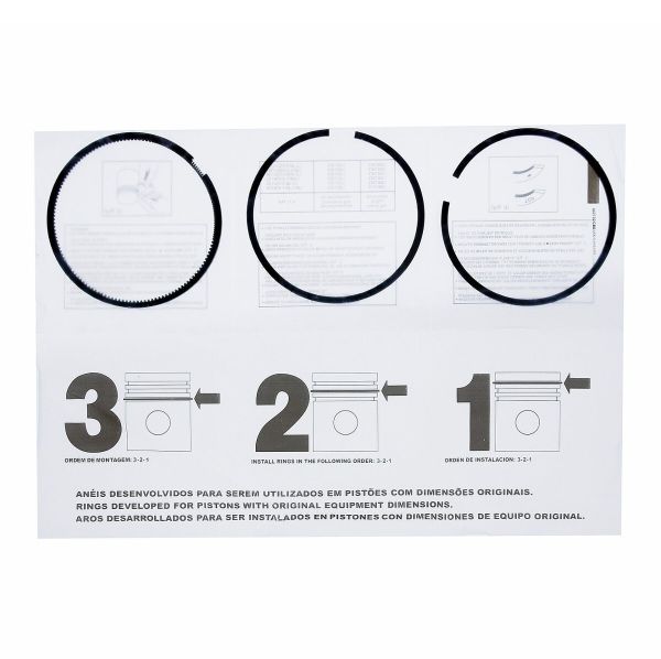RI009A   комплект поршневих кілець   компрессора 85,5MM   85,50*2+2+4CR STD  8550R01 RI009A