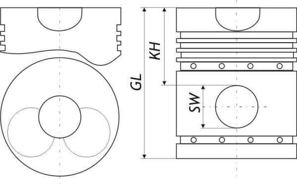 330/4/2/SWM  ПОРШЕНЬ ДВИГУНА C-330M STD THM USH44 KH=75,3; MT=-31,00; MQ=29/50,5; 46,5 мл; GL=130; SW 38X85; 5 КІЛЬЦЯ (2,5/2,5/2,5/4,5/4,5)   0050/10-649/0 005010649 0050106490 10200P03 10201 50/10-649/0 50,10687,0 50006702 50006702U 50106480 5010649 50106490 50106870 C501064801 C501064801X TH022024