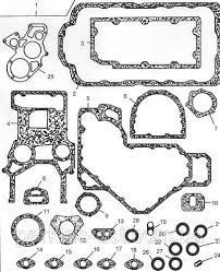 U5LB1164 - Комплект прокладок PERKINS - низ двигуна 1004.4T 1004.4