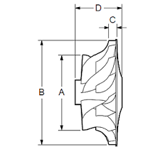 Крильчатка турбіниT3 - 45 Trim
