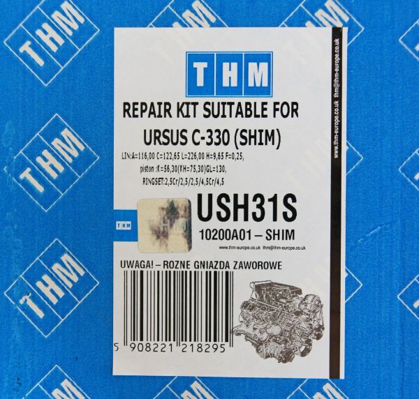 USH31S   Ремонтний комплект/ Поршень з гільзою URSUS C330 102 MM SHIM THM   10200A01SHIM,50.00000.0